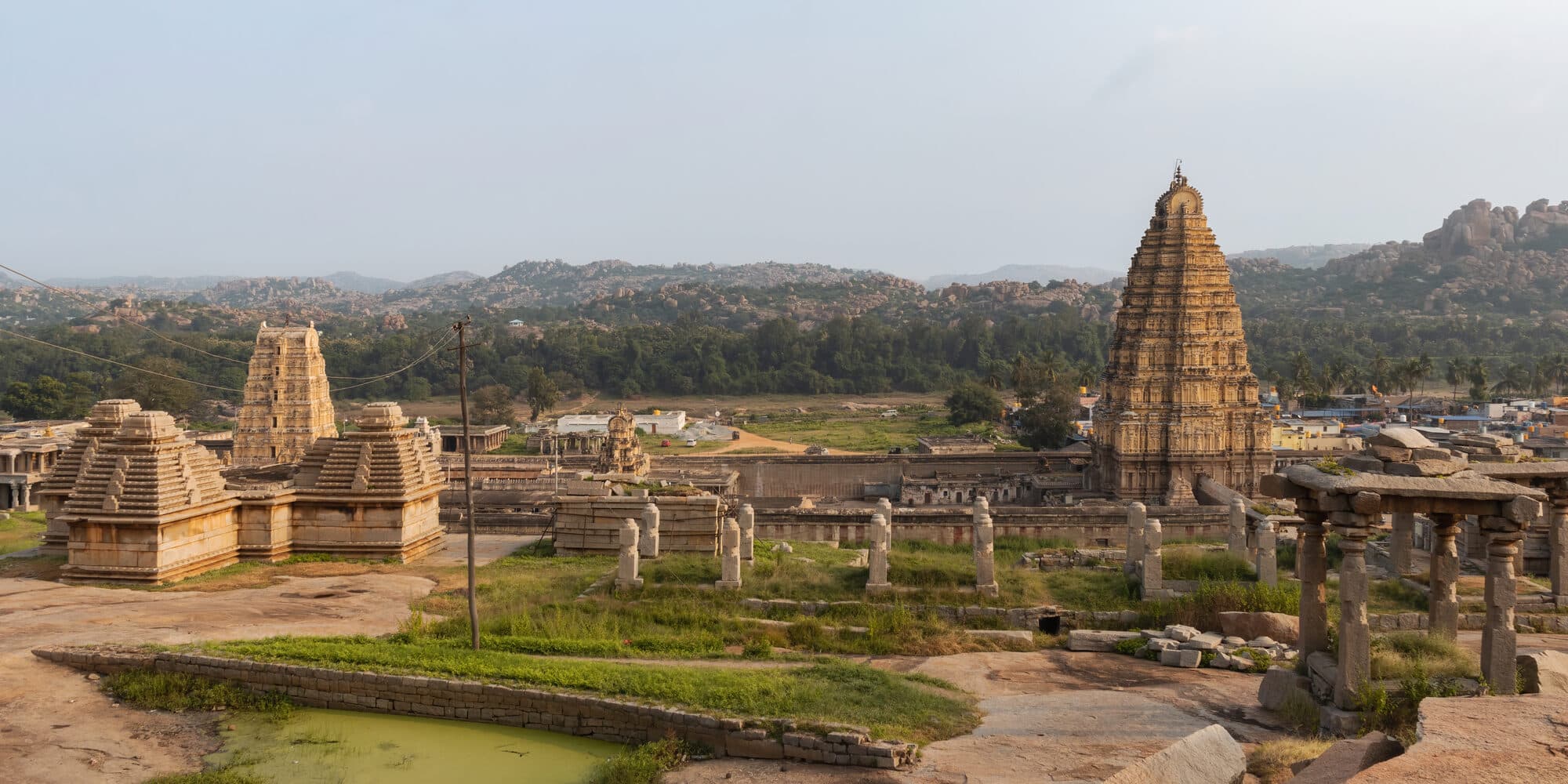 Virupaksha Temple among the ruins of Hampi