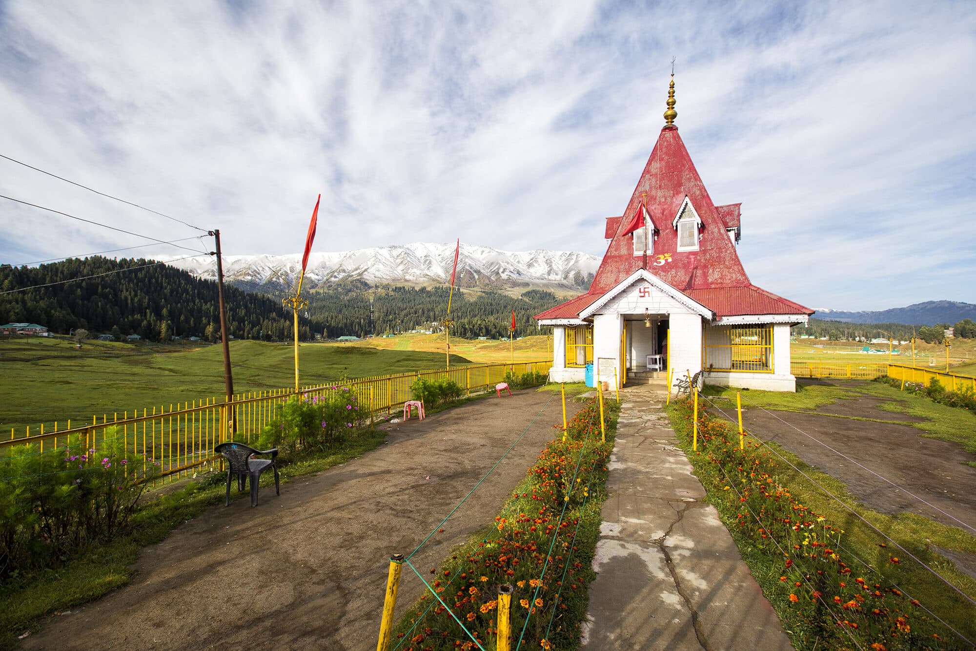 Hillside temple in Gulmarg, Kashmir